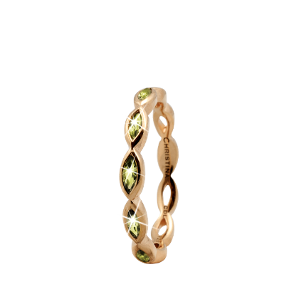 Image of Christina Collect forgyldt samle ring - Eternity Peridot